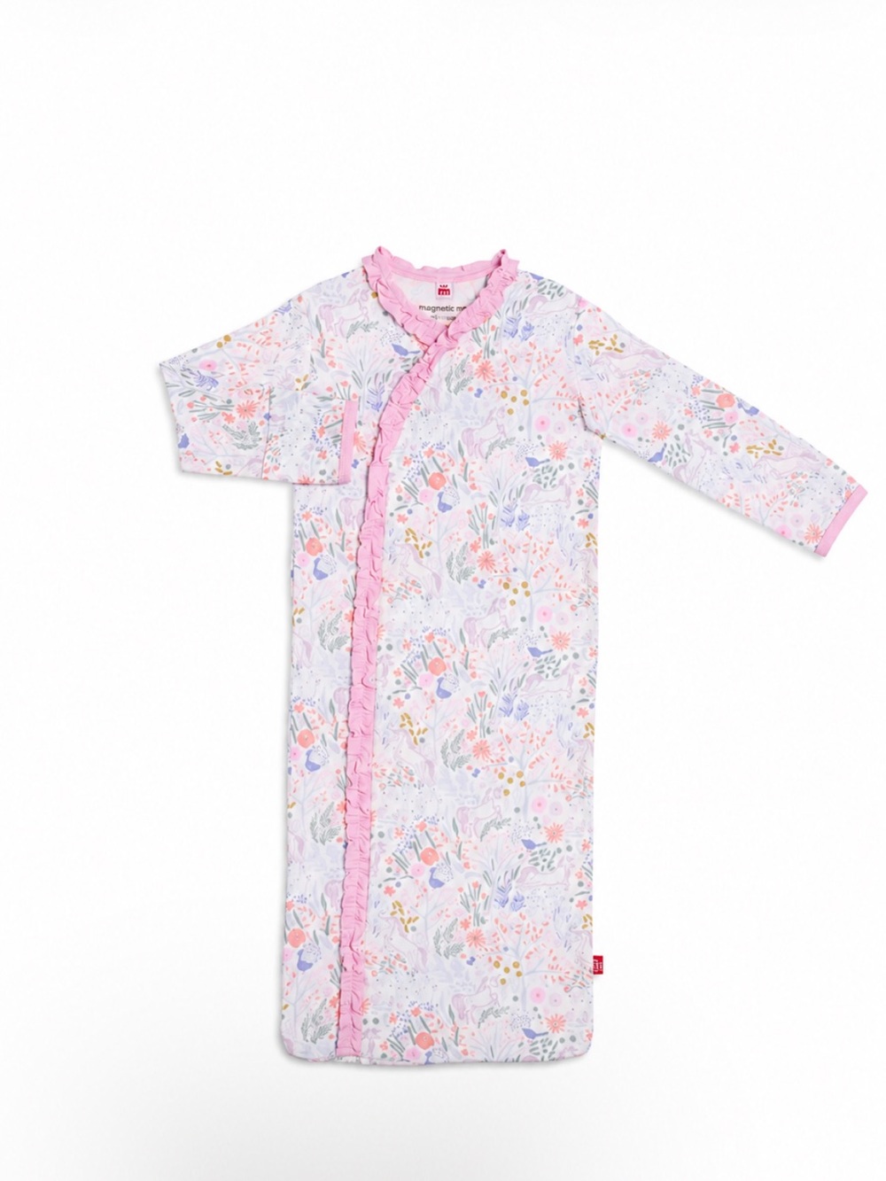 Magnetic Me Pink Floral night, dress gown Newborn - 3 Months